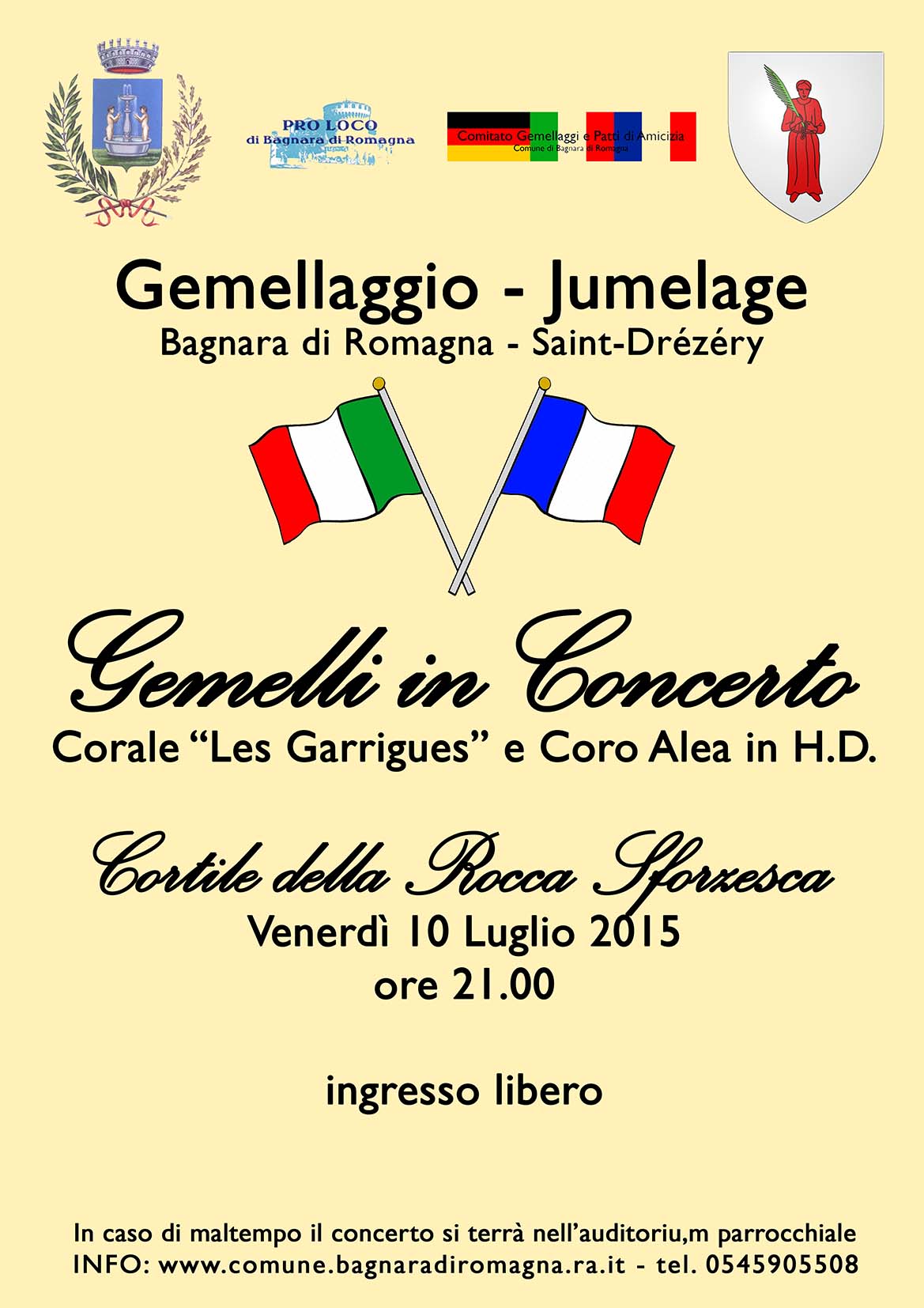 Notre prochain concert en Italie